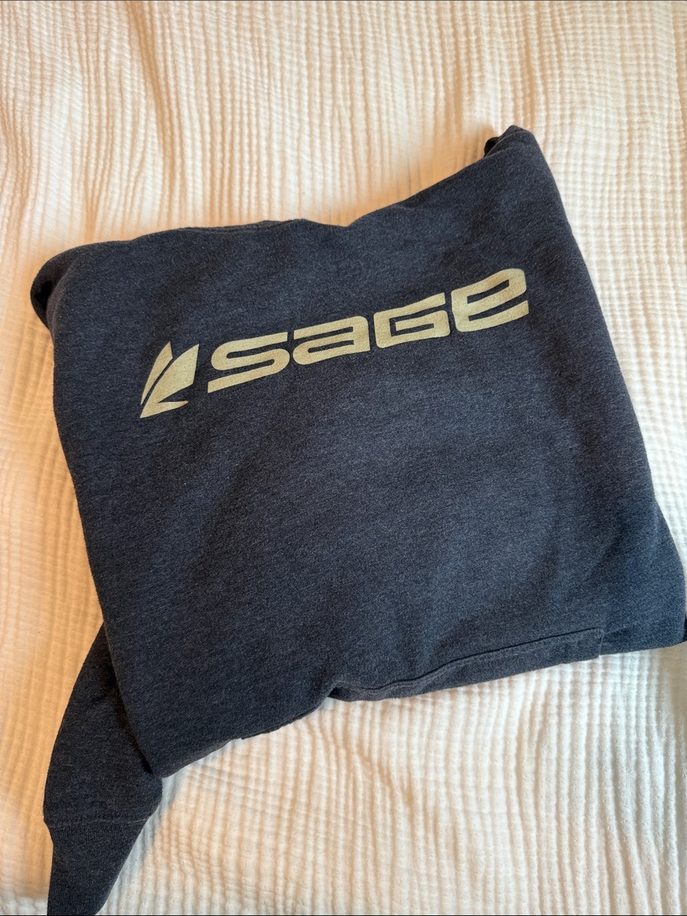 Sage Men's Navy Crewneck Sweatshirt with Light Logo